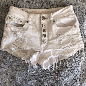 AE HIGH WAISTED 5 BUTTON DENIM SHORTS 🍀